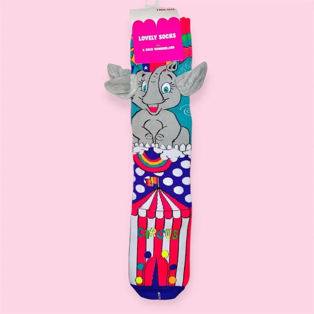 New Circus Elephant Kids Socks